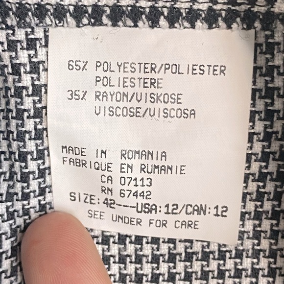 Vintage Authentic Clothing Company Houndstooth High Rise Wide Leg Cutlottes S - Picture 5 of 13